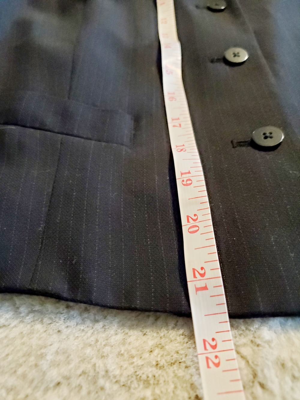 Lauren Ralph Lauren Vintage Y2K Black Pinstripe Vest 12 Equestrian Old Money - Picture 7 of 10